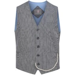 Weste TORVIND Blau Gestreift