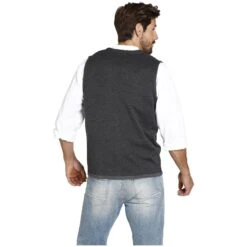 Strickweste TANE Dunkelgrau Gemustert -Jan Vanderstorm server 3308