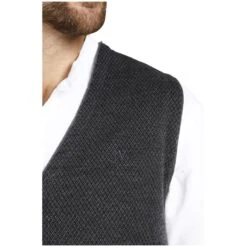 Strickweste TANE Dunkelgrau Gemustert -Jan Vanderstorm server 3309