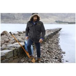 Outdoorjacke AJAN Schwarz -Jan Vanderstorm server 3318