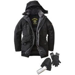 Funktionsjacke BOTULFR Schwarz -Jan Vanderstorm server 3361
