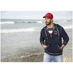 Sweatjacke JOKORA Dunkelblau Melange -Jan Vanderstorm server 3552