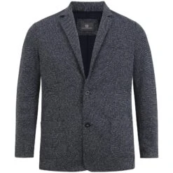 Jersey-Sakko ALBIN Dunkelblau Melange