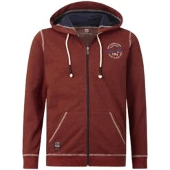 Sweatjacke JOKORA Rot Melange