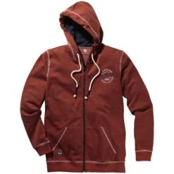 Sweatjacke JOKORA Rot Melange -Jan Vanderstorm server 3711