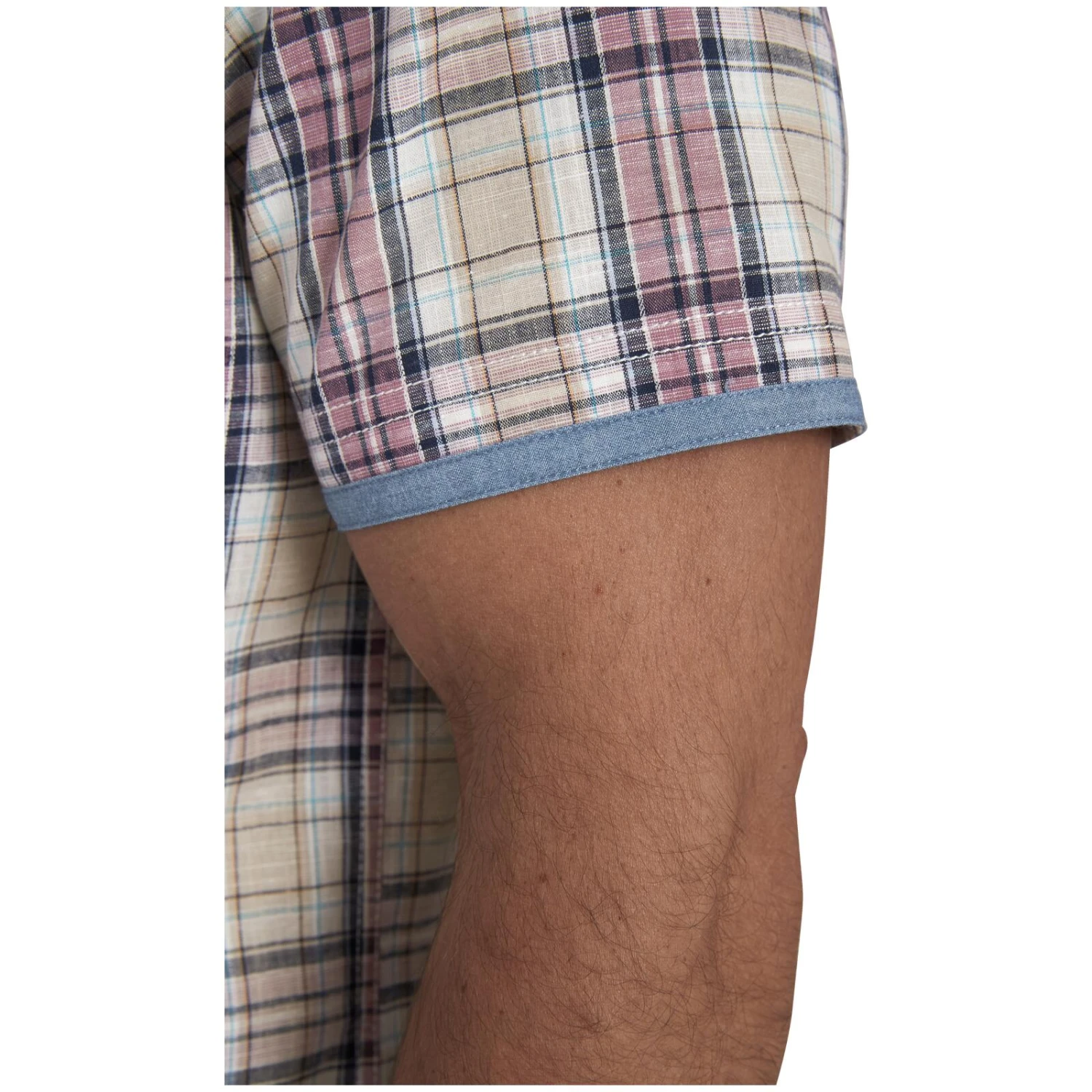 Kurzarmhemd PALLE Beige Kariert 4 Kurzarmhemd PALLE Beige Kariert – Bild 4