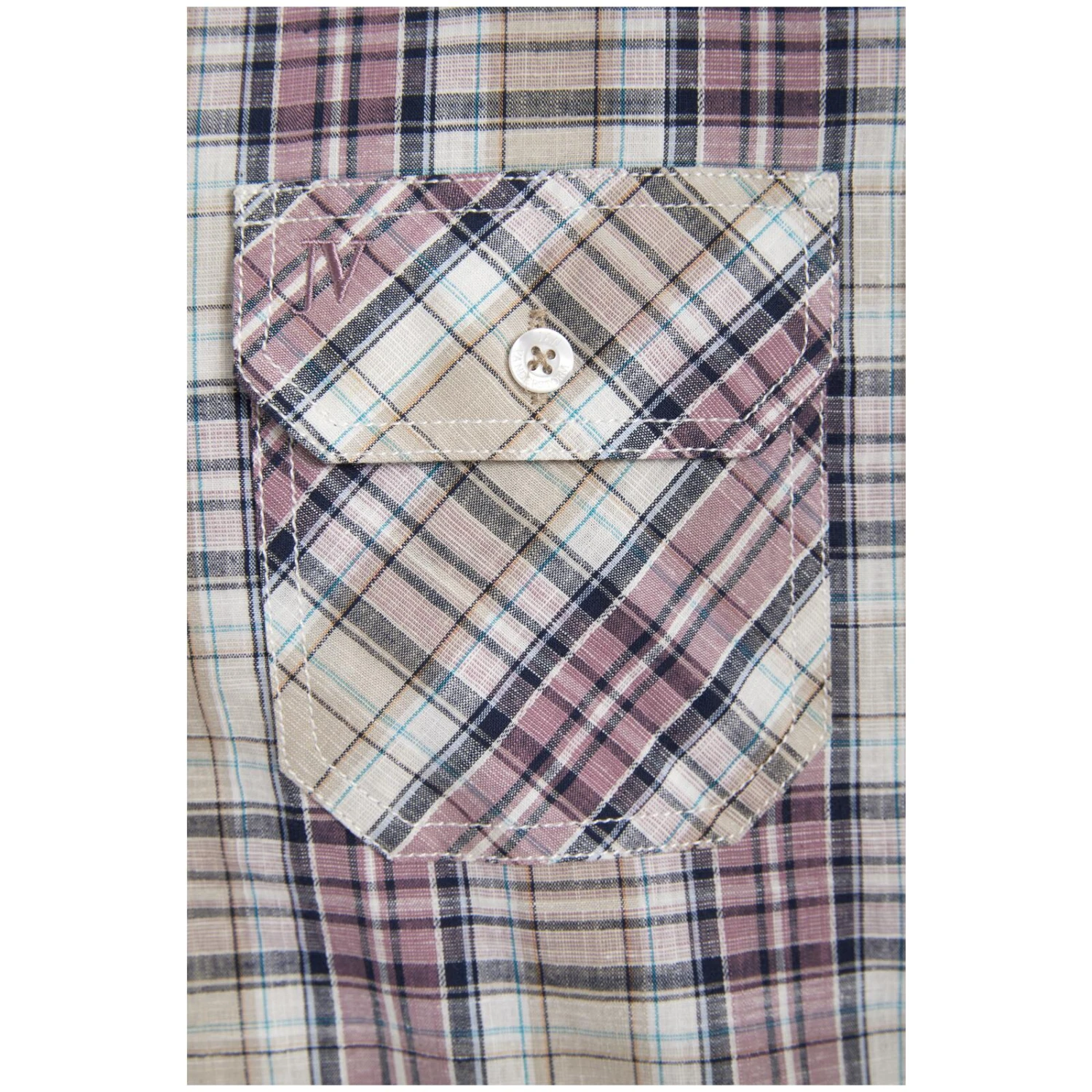 Kurzarmhemd PALLE Beige Kariert 5 Kurzarmhemd PALLE Beige Kariert – Bild 5