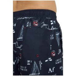 Badeshort CORNELIS Dunkelblau Bedruckt -Jan Vanderstorm server 4465