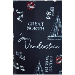 Badeshort CORNELIS Dunkelblau Bedruckt -Jan Vanderstorm server 4466