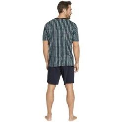 Kurzer Schlafanzug HAGER Dunkelblau Gestreift -Jan Vanderstorm server 4630