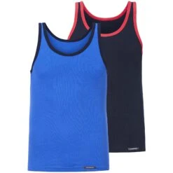 2er Pack Unterhemd TARJEI Blau