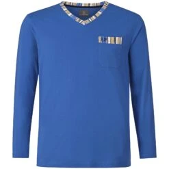 Schlafanzug ANTOS Royal Blau Gemustert -Jan Vanderstorm server 4738