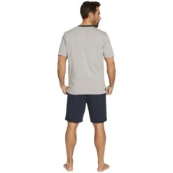 Kurzer Schlafanzug EDIN Grau Melange -Jan Vanderstorm server 4741