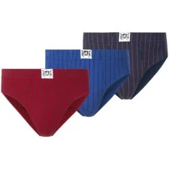 3er Pack Sportslip ANSGAR Blau Rot Gestreift