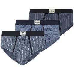 3er Pack Sportslip ILLAR Blau Gemustert