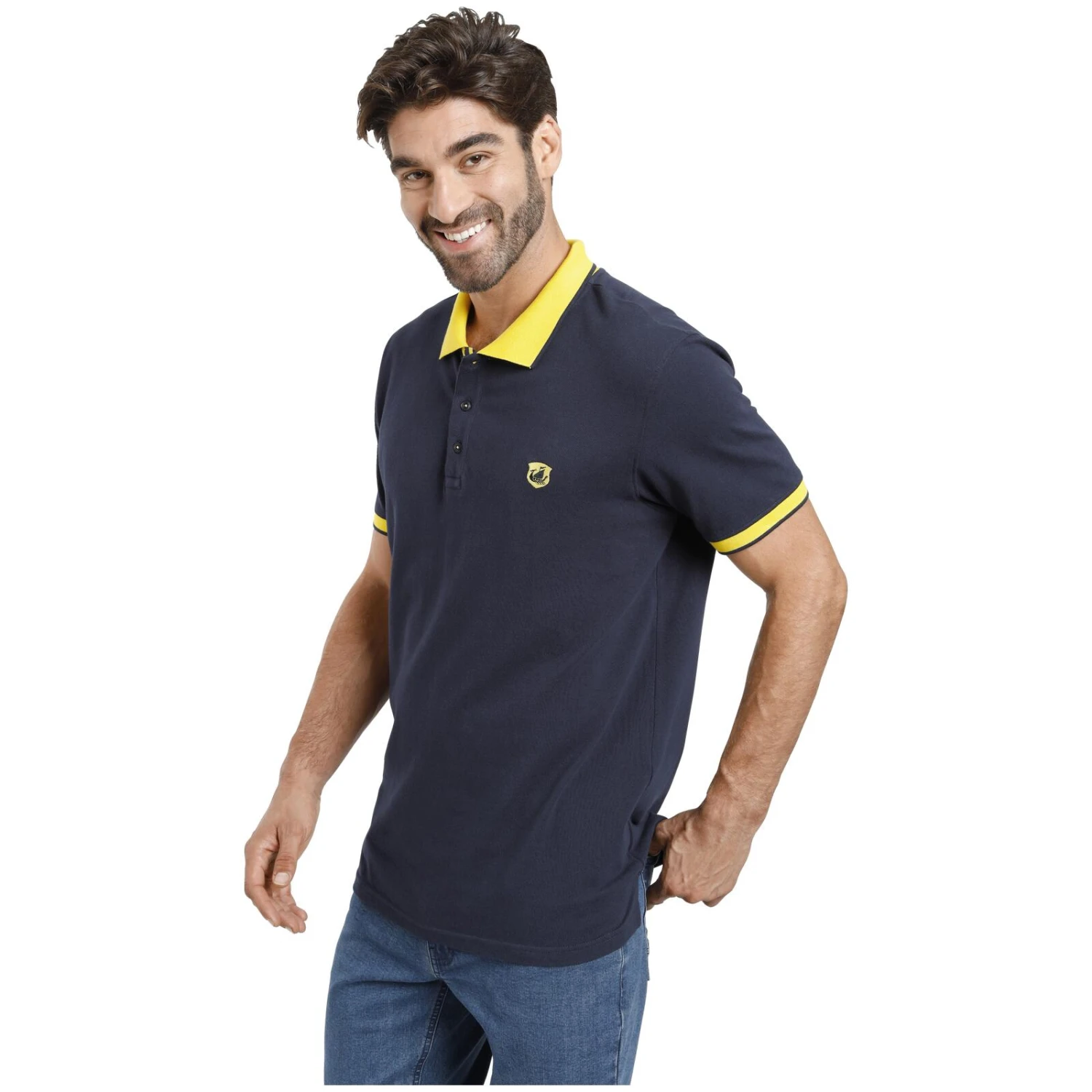 Poloshirt LAVRANS Dunkelblau 2 Poloshirt LAVRANS Dunkelblau – Bild 2