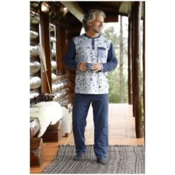 Schlafanzug TERO Blau Gemustert -Jan Vanderstorm server 4829