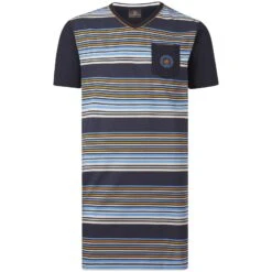 Nachthemd ANNSTEIN Dunkelblau Gestreift