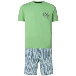 Kurzer Schlafanzug BARTOLV Grün Gemustert