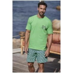 Kurzer Schlafanzug BARTOLV Grün Gemustert -Jan Vanderstorm server 4885