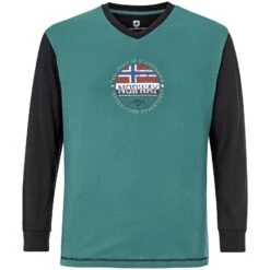 Schlafanzug OSMUND Petrol Schwarz -Jan Vanderstorm server 4900