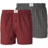 2er Pack Boxershorts THURE Rot Grau