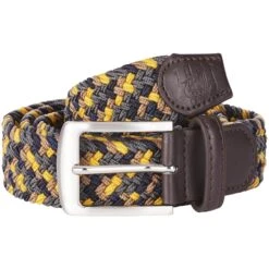Gürtel THORISMUND Gelb Blau Gemustert