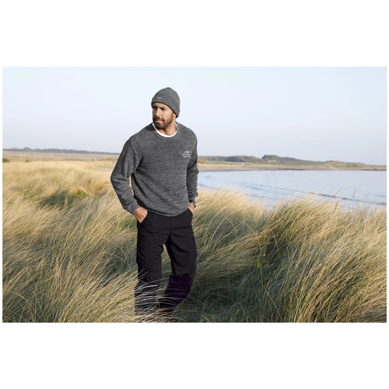 Mütze FALKOR Grau Melange 2 Mütze FALKOR Grau Melange – Bild 2