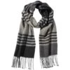 Schal MANGOR Schwarz Grau Gemustert