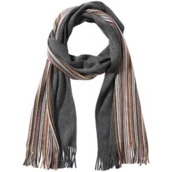 Schal MIELO Dunkelgrau Gestreift