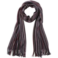 Schal BARND Dunkelrot Gestreift