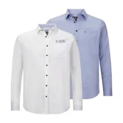 Doppelpack Hemd ULFE Hellblau Weiß