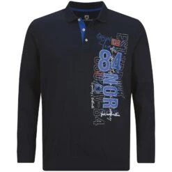 Langarm-Poloshirt NOAM Dunkelblau