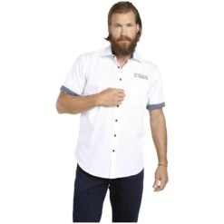 Doppelpack Hemd EVIN Weiß Blau -Jan Vanderstorm server 710