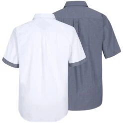 Doppelpack Hemd EVIN Weiß Blau -Jan Vanderstorm server 717