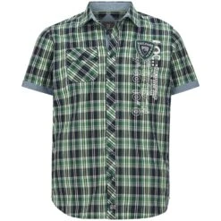 Jan Vanderstorm 19 Kurzarmhemd JONFINN Dunkelblau Kariert