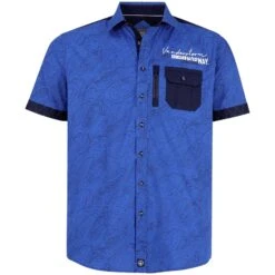 Kurzarmhemd LYSANDER Royal Blau